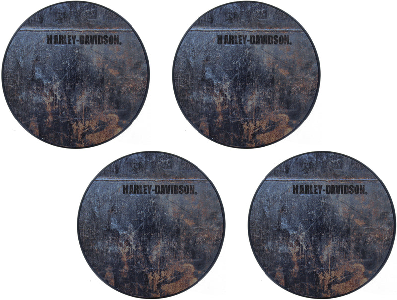 Harley-Davidson Black Metal Collection 4 Pack Coasters