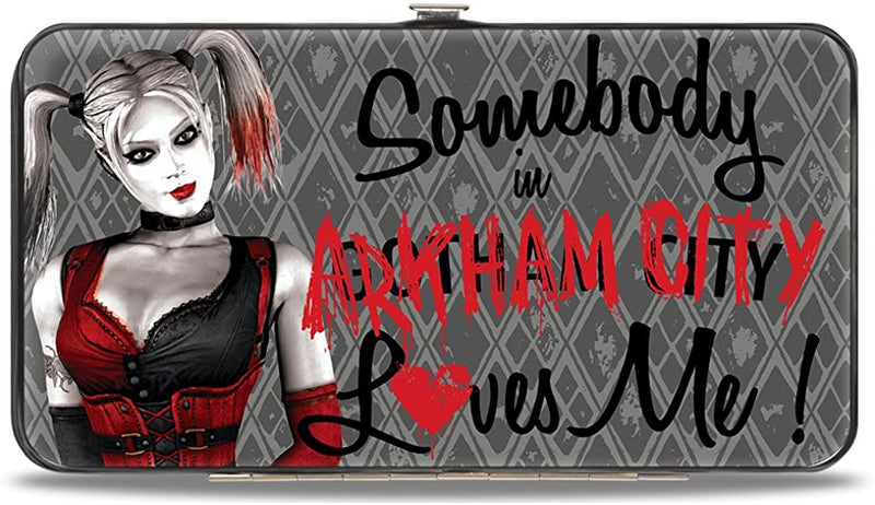 Harley Quinn Somebody in Arkham City Loves Me Hinged Wallet