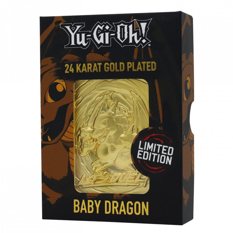 Yu-Gi-Oh! Baby Dragon - 24 Karat Gold Plated Metal Card