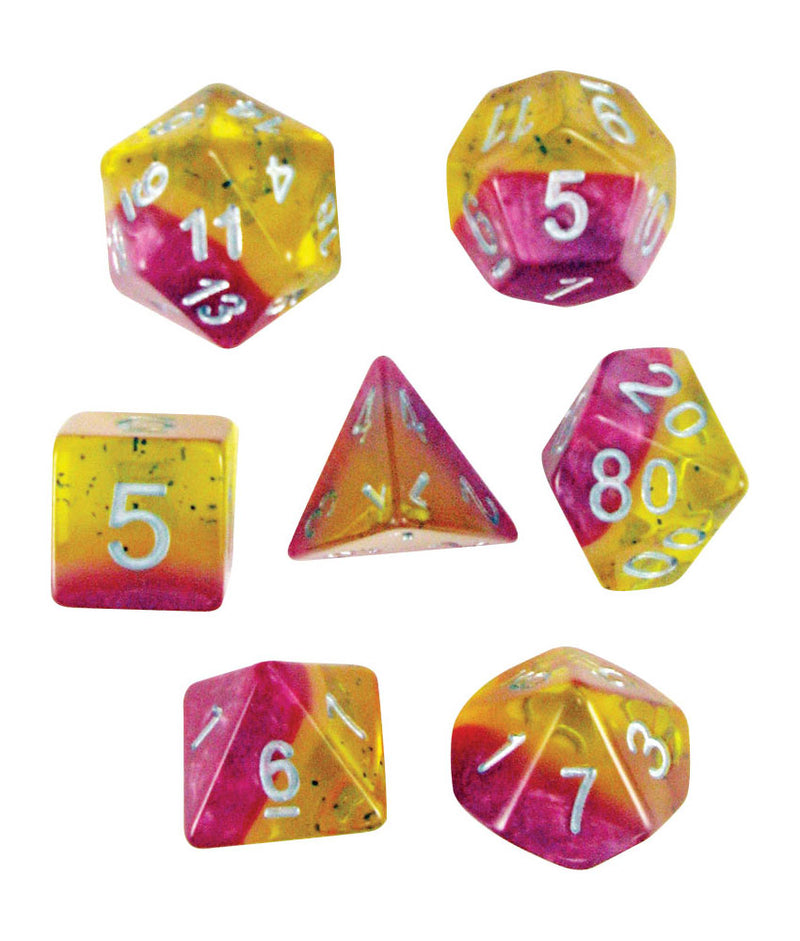 7-Piece Polyhedral Dice Set: Yellow Rose