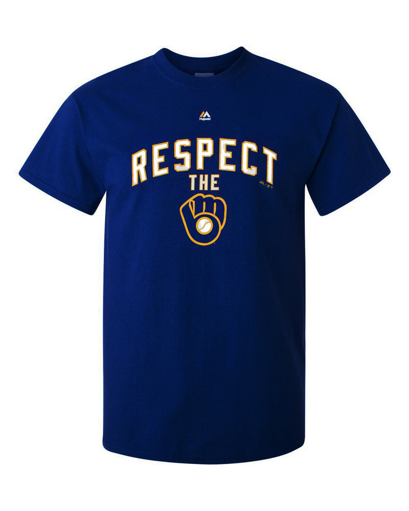 Milwaukee Brewers Respect Men's Blue Majestic Shirt
