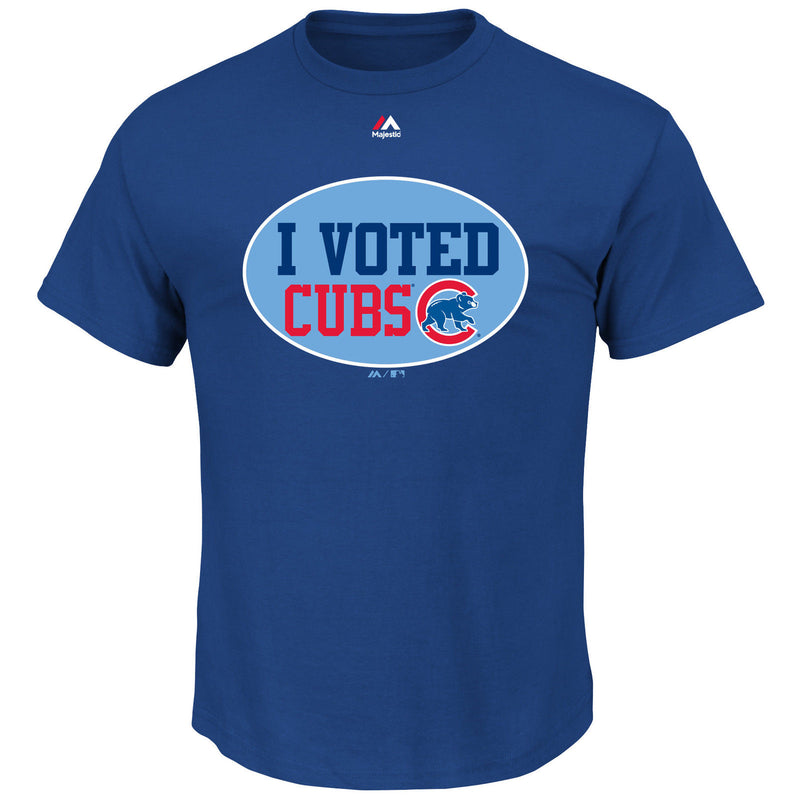Majestic Chicago Cubs I Voted Cubs Men's Deep Royal Shirt
