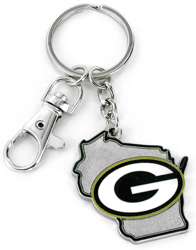 aminco,green bay packers,state,design,heavyweight,keychain,key,chain,keyring,lanyard,clothing accessories