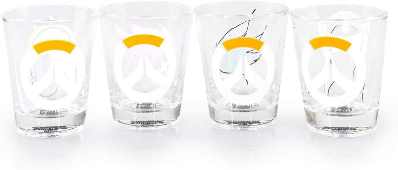 Overwatch Shot Glass Set, 4-Pack, Clear