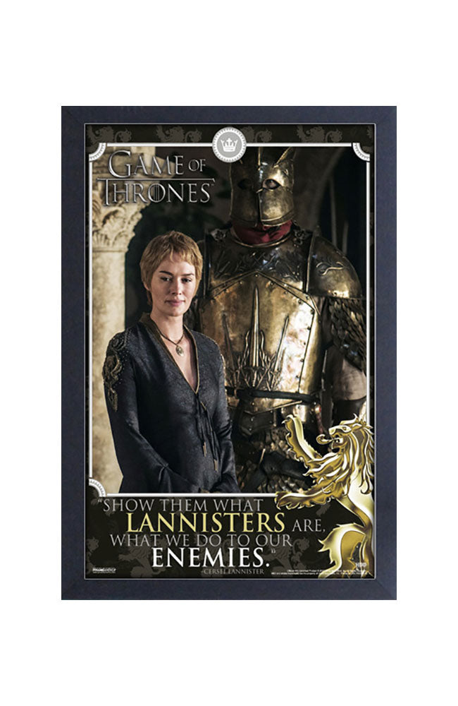 Game of Thrones Cersei Enemies Quote Framed Print