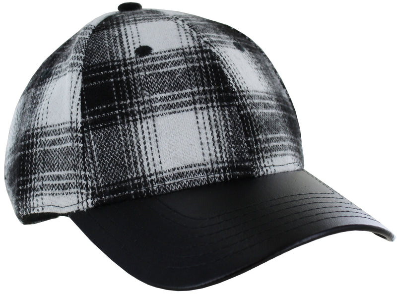 Flannel Style Unstructured Baseball Cap