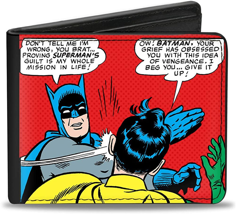 DC Comics Batman Slapping Robin Scene Bi-Fold Wallet