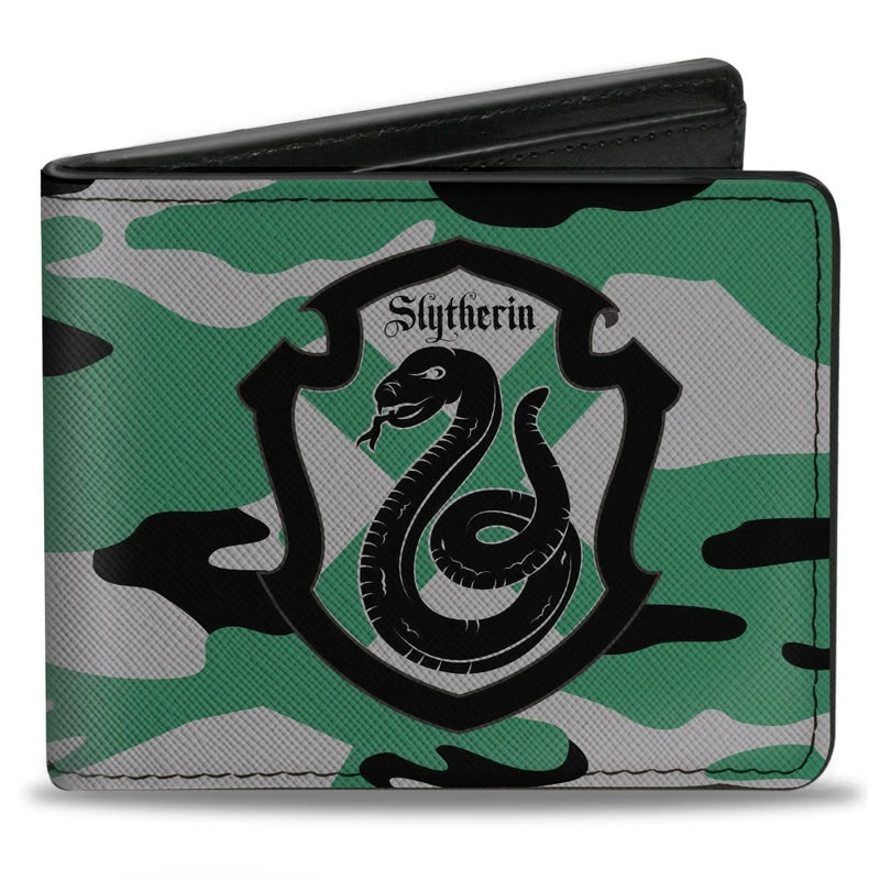 Harry Potter Slytherin Crest Camo Bi-Fold Wallet