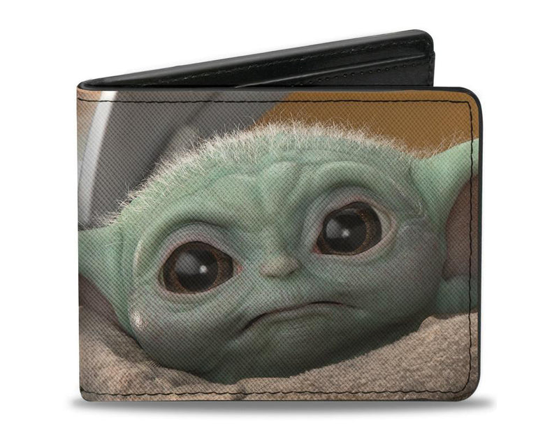 Star Wars The Child Vivid Frown Pod Pose Close-Up Bi-Fold Wallet