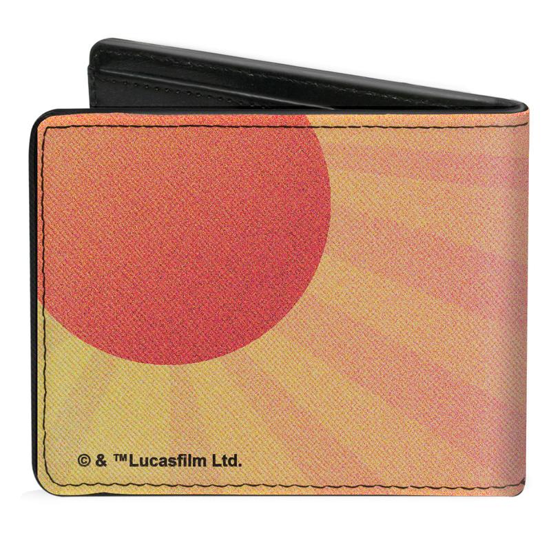 Star Wars The Child and the Mandalorian Touching Fingers Sun Rays Bi-Fold Wallet