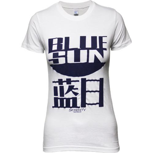 Serenity Blue Sun Logo Juniors T-Shirt