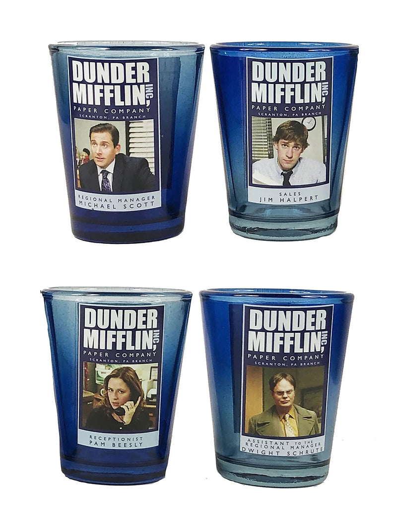 The Office Dunder Mifflin Shot Glass Set, 4-Pack