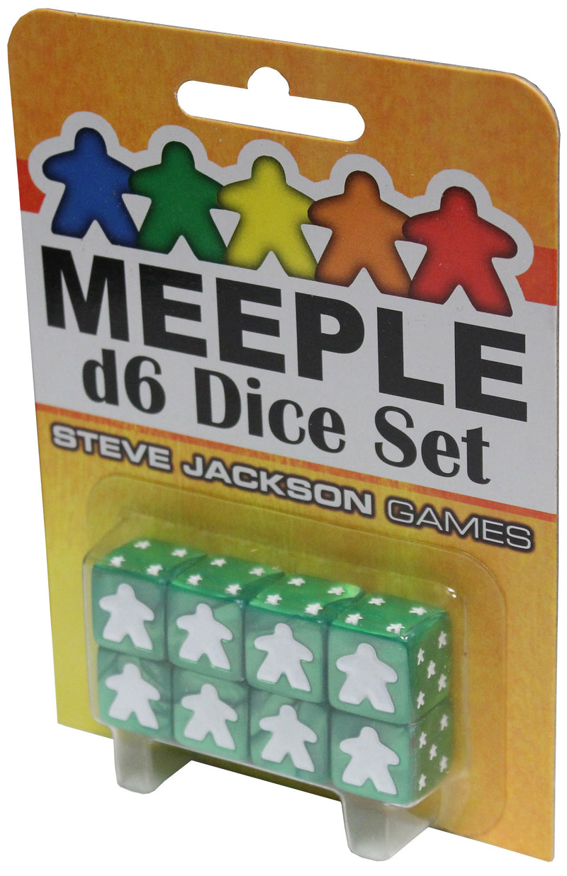 Meeple d6 Dice Set: Green