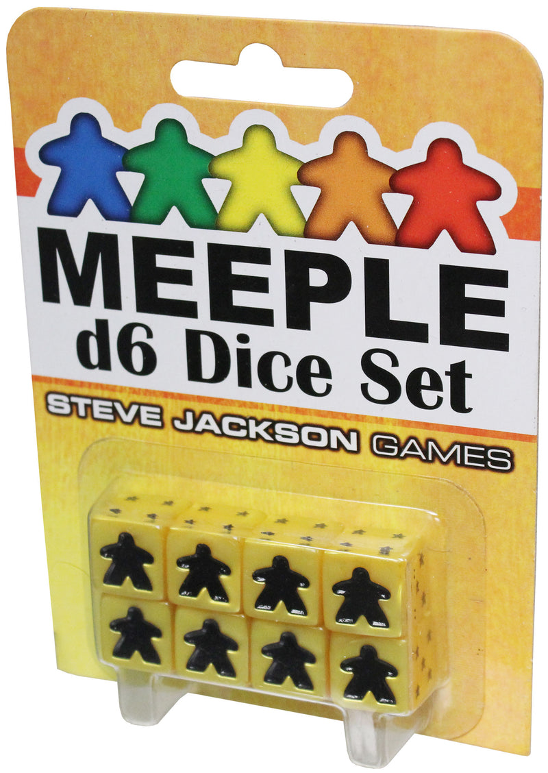 Meeple d6 Dice Set: Yellow