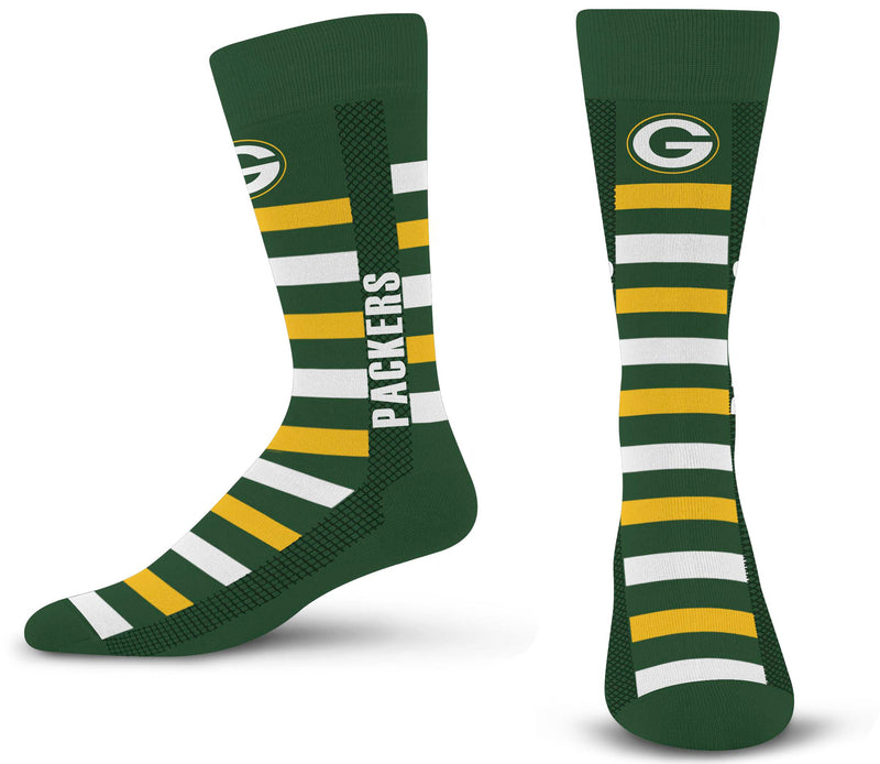 Green Bay Packers Word Crosswalk Dress Socks, One Size