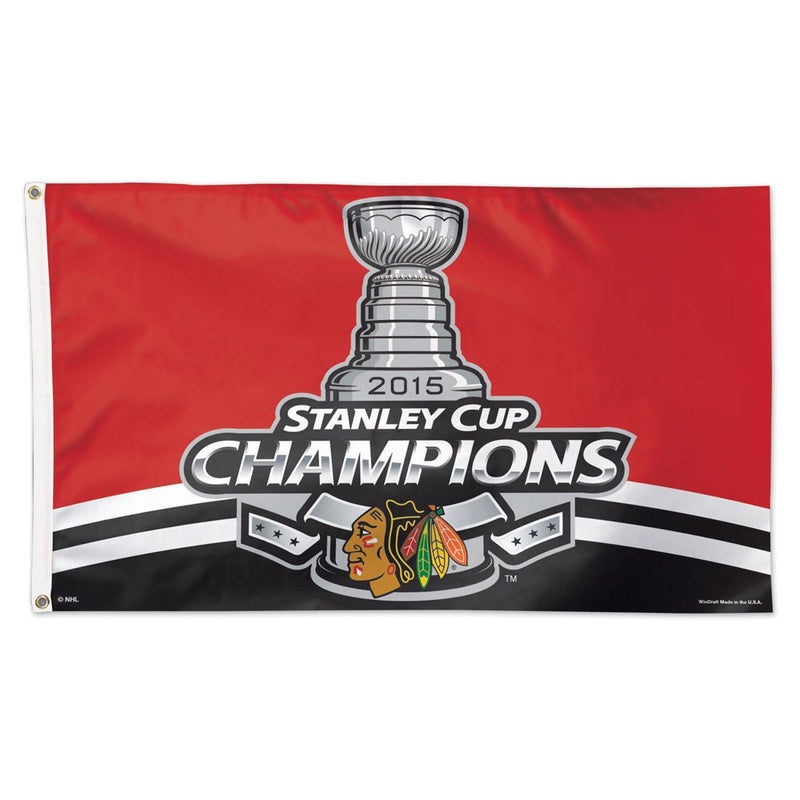 Chicago Blackhawks 2015 Stanley Cup Champions  3'x5' Flag