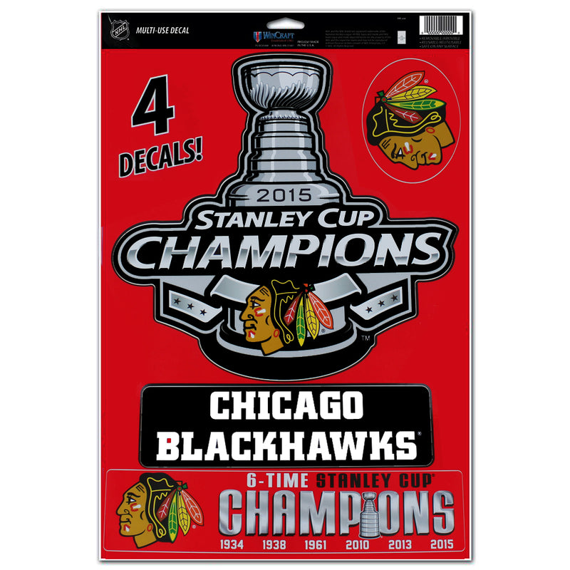 Chicago Blackhawks Stanley Cup Champions Multi-Use Decals