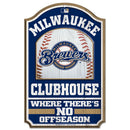 Milwaukee Brewers 11" x 17" Wood Sign