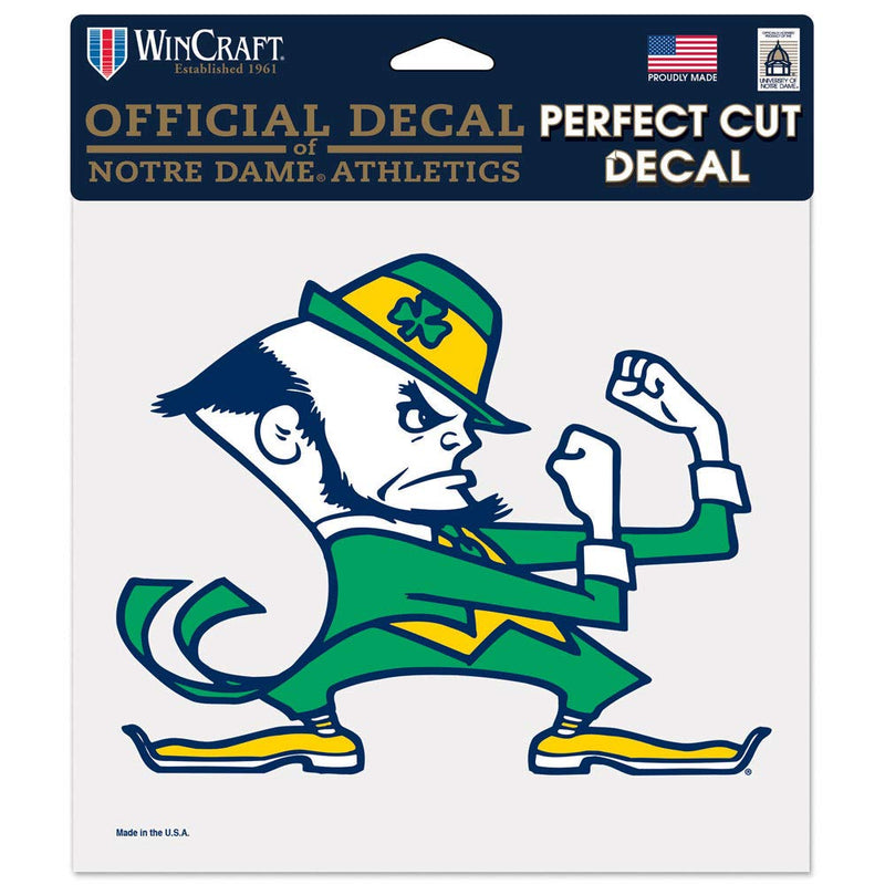 Notre Dame Fighting Irish Leprechaun 8" x 8" Perfect Cut Color Decal