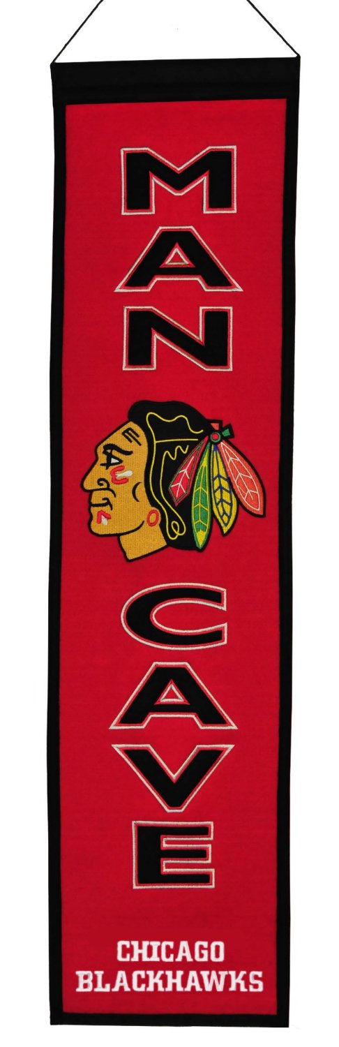 Chicago Blackhawks 8" x 32" Man Cave Banner