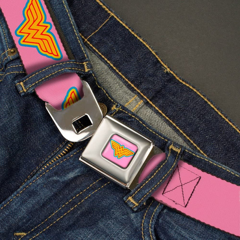 DC Comics Wonder Woman Pink Logo Seatbelt Belt